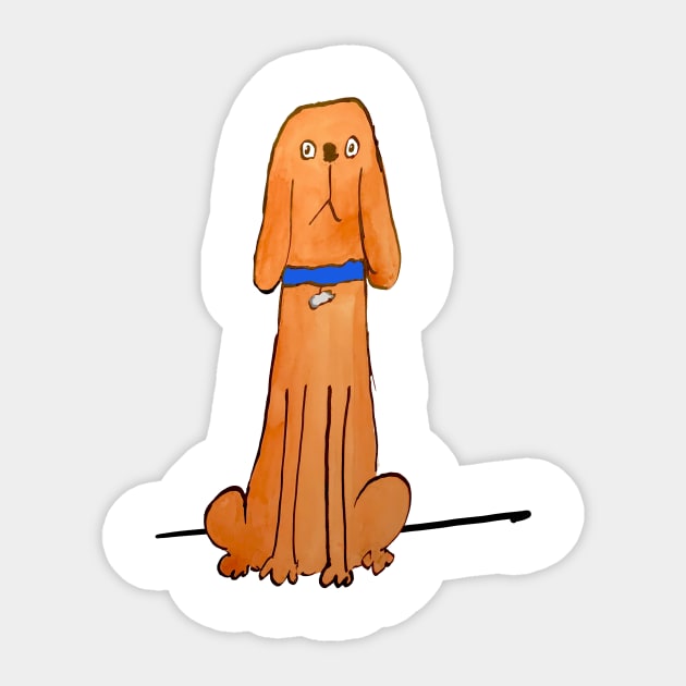 Dozy dog Sticker by Coppack